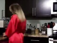 Young Son Fucks his Hot Mom in the Kitchen