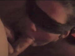 Homemade Handcuffed and blindfolded babysitter Blowjob