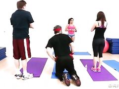 Jynx pulls her student Manuel aside after yoga class to confront him about staring at her butt.