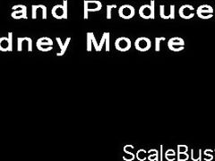 Chubby girl Danielle is trying to clean the kitchen but Varian Grey won't get off the stove.