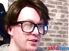 Curvy redhead with perfect melons cocksucking fake producer