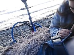 Girl Sucked right on the Beach near the Sea